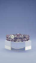 Clouded Amethyst Zodiac Bracelet