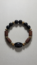 Obsidian wood feng shui bracelet