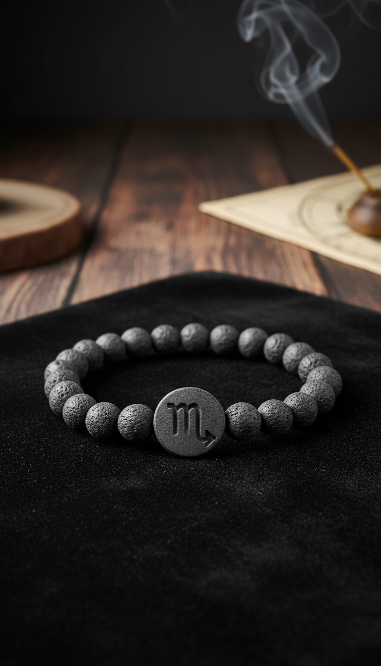 Charcoal Spell Scorpio zodiac bracelet