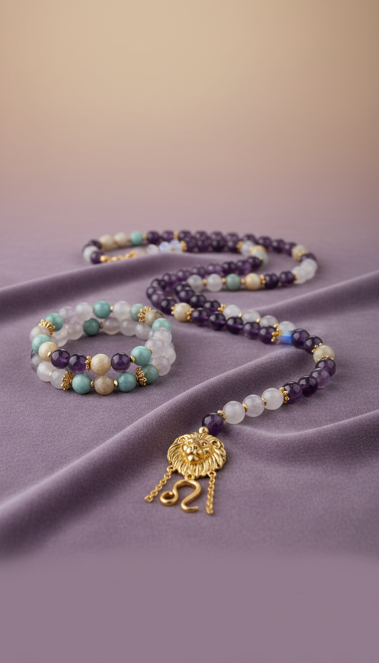 Leo luxury gemstone mala set
